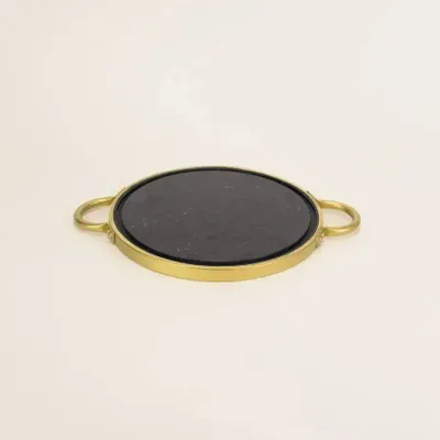 Plateaux - Plateau kobe en marbre beige veinure bois - L INDOCHINEUR X RIVÊT