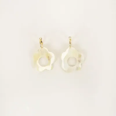 Jewelry - Marguerite earrings in blond horn - L INDOCHINEUR X RIVÊT
