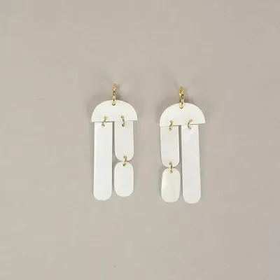 Bijoux - Boucles d'oreilles pampilles en nacre - L INDOCHINEUR X RIVÊT