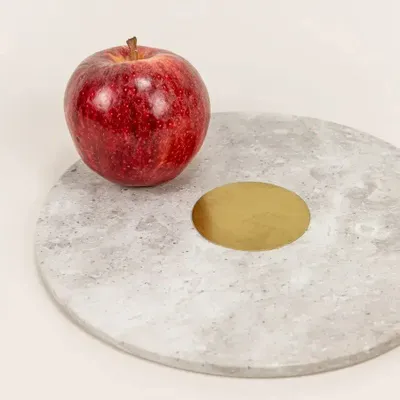 Verres - Dessous de plat Centaure laiton en marbre blanc - L INDOCHINEUR X RIVÊT