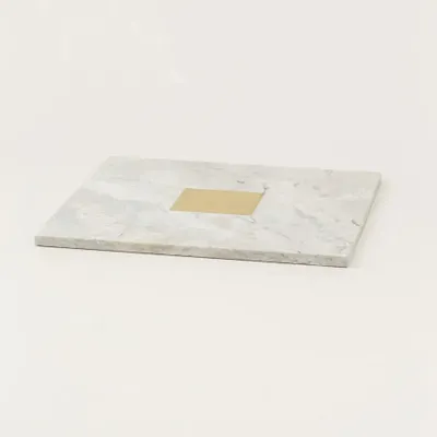 Glass - Cygnus trivet in black marble with brass inlay - L INDOCHINEUR X RIVÊT