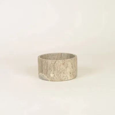 Caskets and boxes - Medium wide round pot in grey marble dia. 10cm H4cm - L INDOCHINEUR X RIVÊT