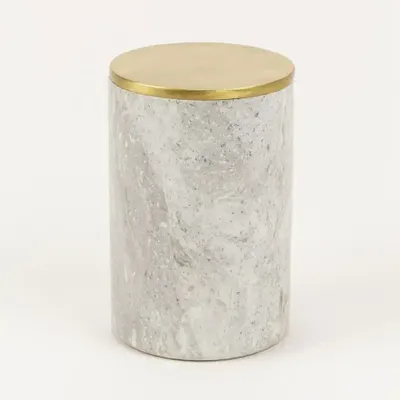 Coffrets et boîtes - Boîte Neptune laiton et marbre blanc - L INDOCHINEUR X RIVÊT