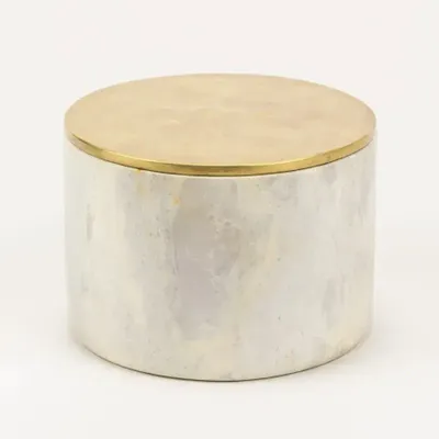 Coffrets et boîtes - Boîte Jupiter laiton et marbre blanc - L INDOCHINEUR X RIVÊT