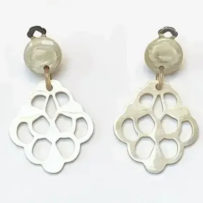 Bijoux - Boucles d'oreilles dentelle à tiges en sabot - L INDOCHINEUR X RIVÊT