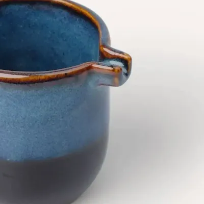 Kitchen utensils - Gravy pot, Hoa Bien jade light brown enamel - L INDOCHINEUR X RIVÊT