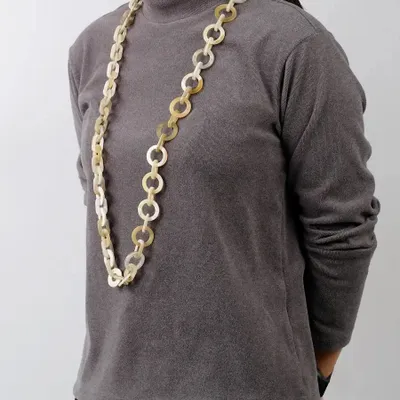 Jewelry - Long necklace in blonde horn - L INDOCHINEUR X RIVÊT