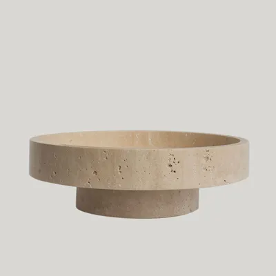 Platter and bowls - 'CYCLO' TRAVERTINE BOWL - KIWANO CONCEPT
