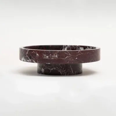 Platter and bowls - ‘CYCLO’ ROSSO LEVANTO MARBLE BOWL - KIWANO CONCEPT
