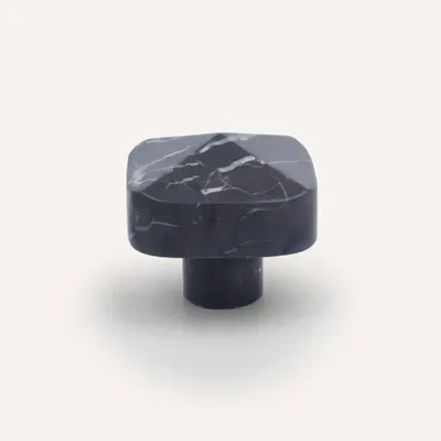 Mounting accessories - Square diamond coat hook, green natural stone, I - L INDOCHINEUR X RIVÊT