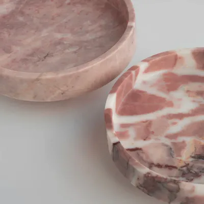 Platter and bowls - 'CYCLO' PINK MARBLE BOWL - KIWANO CONCEPT