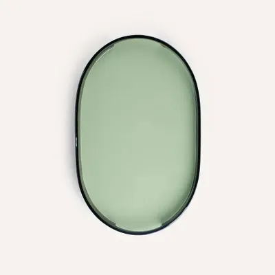 Bowls - Set of 2 oval trays 45 X 28 - 40 X 25 Jade/black and Black/jade - L INDOCHINEUR X RIVÊT