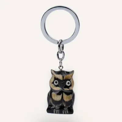 Decorative objects - Key holder Owls in black horn (by 4) - L INDOCHINEUR X RIVÊT