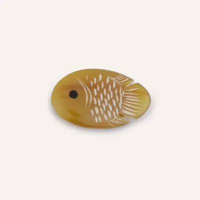 Knives - Set of 6 flat fish knife holders in blond horn - L INDOCHINEUR X RIVÊT