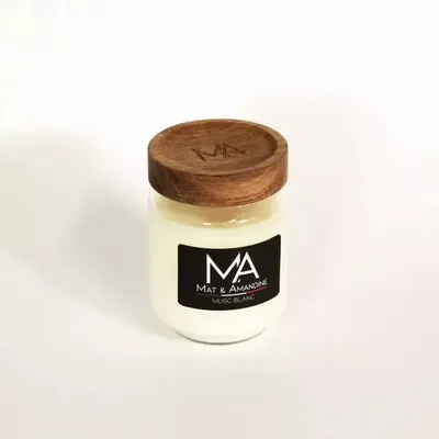 Decorative objects - WHITE MUSK — Scented Candle (Small Jar) - MAT AMANDINE