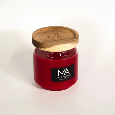 Objets de décoration - FRUITS ROUGES - Bougie parfumée (Moyenne Jarre) - MAT AMANDINE