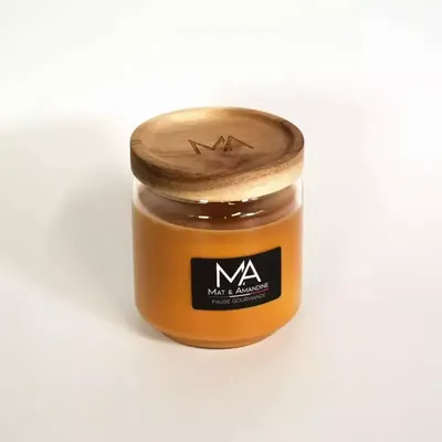 Objets de décoration - PAUSE GOURMANDE – Bougie parfumée (Moyenne Jarre) - MAT AMANDINE
