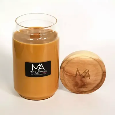 Decorative objects - GOURMET BREAK — Scented candle (Large Jar) - MAT AMANDINE