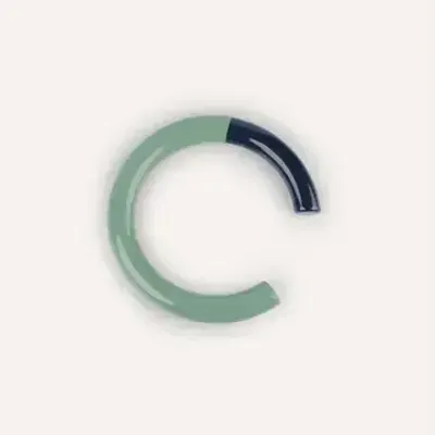 Bracelets - Manchette fine en bois laqué bleu clair, orange et sable, taille L - L INDOCHINEUR X RIVÊT