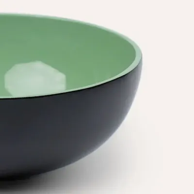 Bowls - Coconut bowl jade green and black lacquer - L INDOCHINEUR X RIVÊT