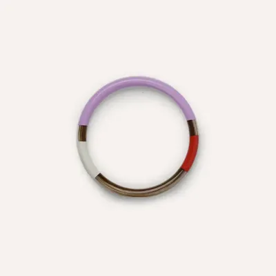 Bracelets - Round thin bracelet tricolor lacquer, size L - L INDOCHINEUR X RIVÊT