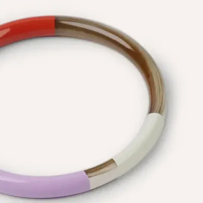 Bracelets - Round thin bracelet tricolor lacquer, size M - L INDOCHINEUR X RIVÊT