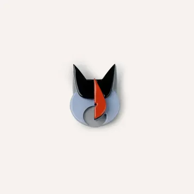 Brooches - Cat Brooch in horn and lacquer - L INDOCHINEUR X RIVÊT