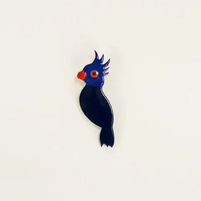 Brooches - Cockatoo brooch in horn and two-tone lacquer - beige and khaki - L INDOCHINEUR X RIVÊT
