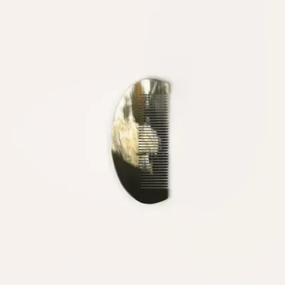 Hair accessories - Smoothing comb in marbled black horn - L INDOCHINEUR X RIVÊT