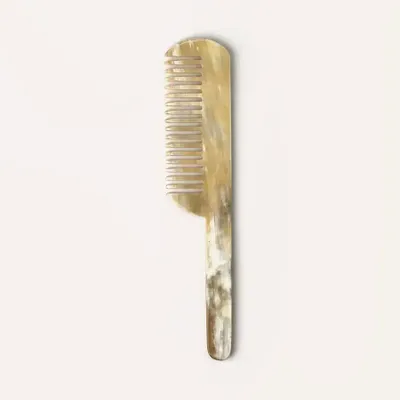Hair accessories - Detangling comb with marbled black horn handle - L INDOCHINEUR X RIVÊT