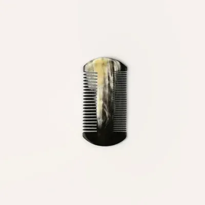 Hair accessories - Marbled black horn beard comb - L INDOCHINEUR X RIVÊT