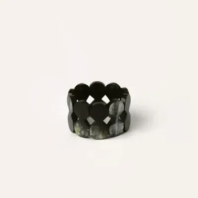 Bracelets - Bracelet articulé pièces couronne 2 en corne noire africaine - L INDOCHINEUR X RIVÊT