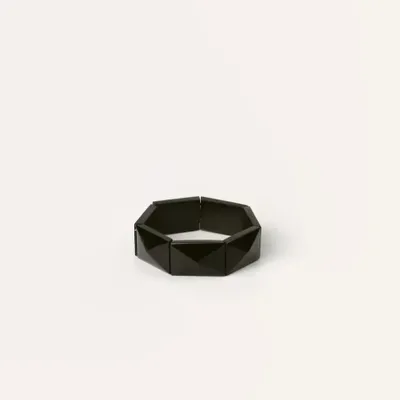 Bracelets - Bracelet articulé diamant en corne noire - L INDOCHINEUR X RIVÊT