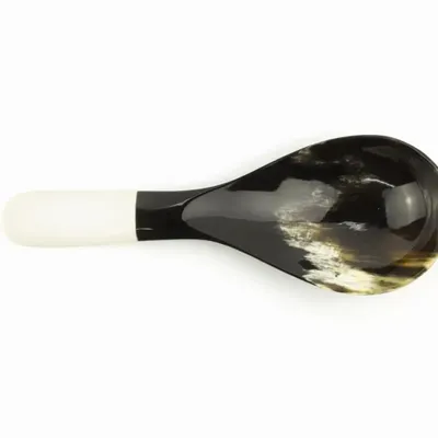Kitchen utensils - Black horn rice spoon with bone handle - L INDOCHINEUR X RIVÊT