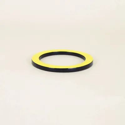 Bracelets - Bangle in black horn and yellow lacquer, size S - L INDOCHINEUR X RIVÊT