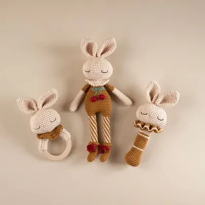 Soft toy - Britney Bunny Cherry Blossom I ecru - PATTI OSLO