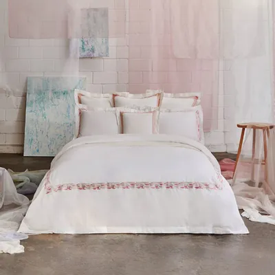 Bed linens - Luxury Duvet Cover Set Luminova Collection, Magenta - CROWN GOOSE