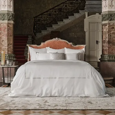 Bed linens - Luxury Duvet Cover Set Riviera Collection, Pristine White - CROWN GOOSE