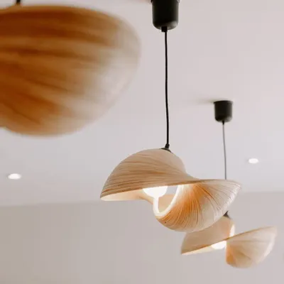 Suspensions - EKO - Suspension en bambou - forme coquillage - HYDILE