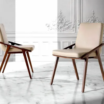 Chairs - Walnut legs Dining table chair - ANGEL CERDÁ