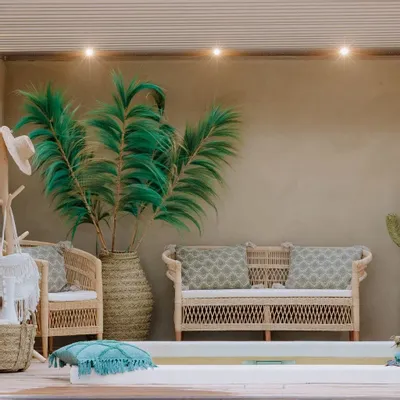 Objets de décoration - RAYUNG - Feuille naturelle verte - Décoration XXL - HYDILE