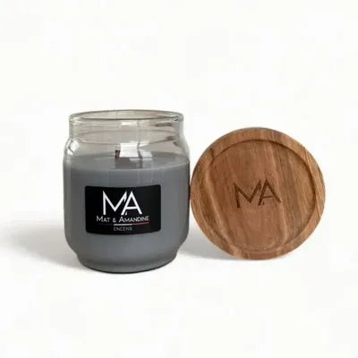 Decorative objects - INCENSE — Scented Candle (Medium Jar) - MAT AMANDINE
