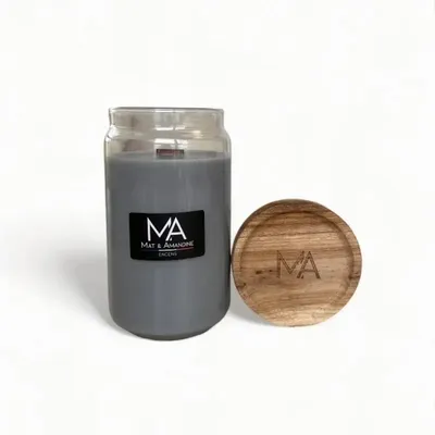 Decorative objects - INCENSE — Scented Candle (Large Jar) - MAT AMANDINE