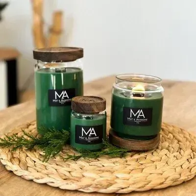 Decorative objects - PIN - Scented Candle (Large Jar) - MAT AMANDINE