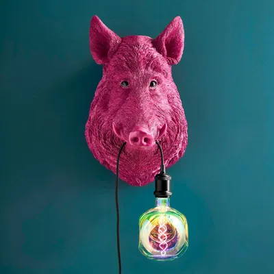 Appliques - Applique Murale Sanglier Willy, magenta - WERNS
