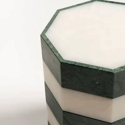 Coffee tables - Marble & Natural Stone Side Table — Gisou Bicolour - STUDIO GAÏA