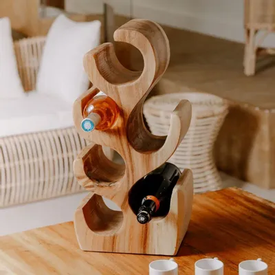 Unique pieces - Wooden bottle holder - VINO - HYDILE