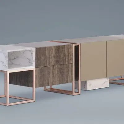 TV stands - Detroit Tv Unit Handmade by Porus Studio - PORUS STUDIO