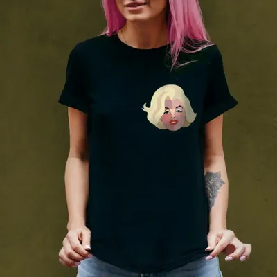 Prêt-à-porter - T-shirt noir Marilyn - KALIDOSKOPIO