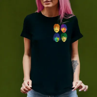Prêt-à-porter - T-shirt noir des Beatles - KALIDOSKOPIO